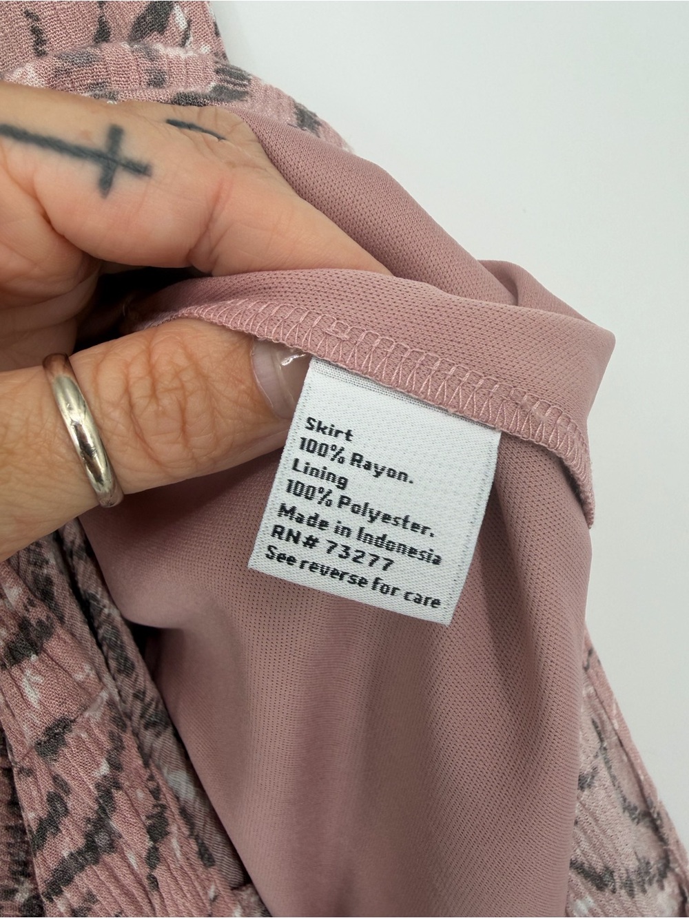 Nine West Dusty Pink Zebra Animal Print Tiered Maxi Skirt with Side Slit - Picture 5 of 9